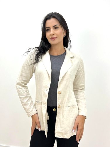 Blazer De Linho Corte Tradicional 