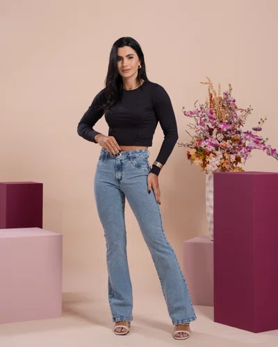 Calça Boot Cut Jeans Tradiconal