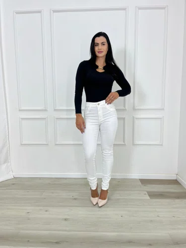 Calça Skinny Jeans Color Off 