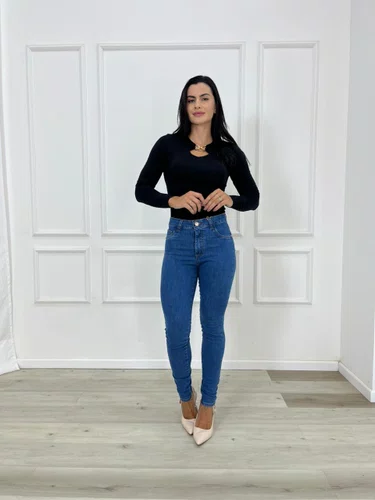 Calça Skinny Jeans Com Elastano Tradicional 