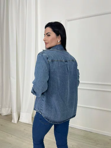 Camisa Jeans Oversized Barra Tradicional