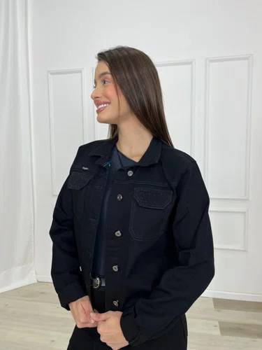 Jaqueta Bomber Color Com Brilho Na Lapela  