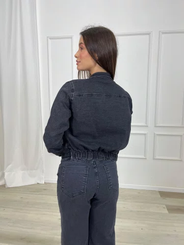 Jaqueta Jeans Black Stone Bomber 