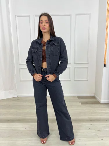 Jaqueta Jeans Black Stone Bomber 
