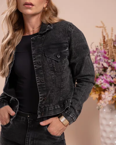 Jaqueta Jeans Color Black Stone 