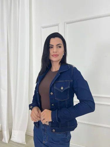 Jaqueta Jeans Moletom Tradicional 