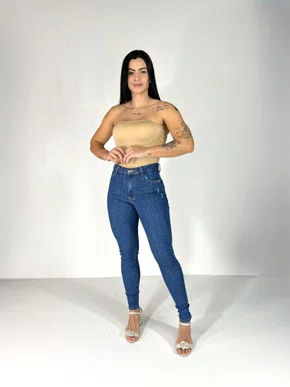 Calça Cigarrete Jeans Power Com Elastano