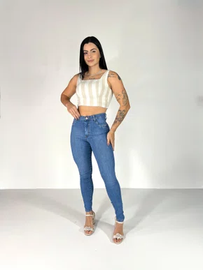 Calça Cigarrete Jeans Power Tradicional 