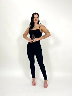 Calça Skinny Jeans Preta Tradicional 