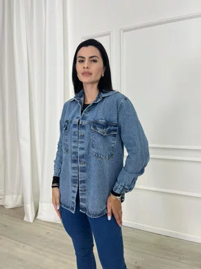 Camisa Jeans Oversized Barra Tradicional
