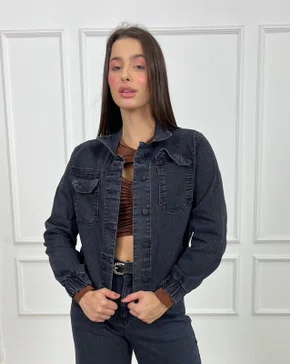 Jaqueta Jeans Black Stone Bomber 