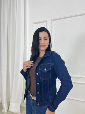 Jaqueta Jeans Moletom Tradicional 