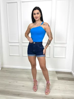 Shorts Jeans Tradicional  Barra Dobrada 