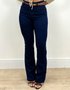 Calça Boot Cut Chapa Barriga Com Cinto 