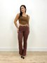 Calça Boot Cut Collor Com Bolso Faca E Cinto 