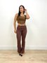 Calça Boot Cut Collor Com Bolso Faca E Cinto 