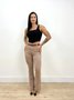 Calça Boot Cut Color Bolso Faca Com Cinto