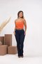 Calça Boot Cut Jeans Bolso Faca Com Cinto 