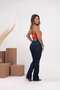 Calça Boot Cut Jeans Bolso Faca Com Cinto 