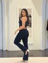 Calça Boot Cut Jeans Com Cinto 