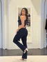 Calça Boot Cut Jeans Com Cinto 