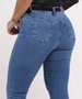 Calça Boot Cut Jeans Com Cinto Decidida 