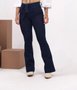 Calça Boot Cut Jeans Com Cinto Decidida 