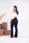 Calça Boot Cut Jeans Com Cinto Decidida 