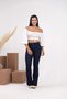 Calça Boot Cut Jeans Com Cinto Decidida 