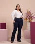 Calça Boot Cut Jeans Plus  Com Cinto  