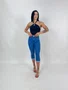 Calça Capri Jeans Com Elastano Barra Dobrada 