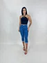 Calça Capri Jeans Com Elastano Barra Dobrada 