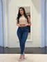 Calça Cigarrete  Jeans Barra Dobrada 