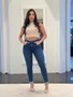Calça Cigarrete  Jeans Barra Dobrada 