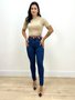 Calça Cigarrete Jeans Mega Power 360 Com Cinto E Barra