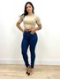 Calça Cigarrete Jeans Mega Power 360 Com Cinto E Barra