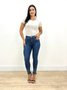 Calça Cigarrete Jeans  Power Com Perolas Na Barra 