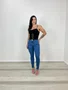 Calça Cigarrete Power Chapa Barriga Com Cinto  