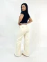 Calça Color Wide Leg Chapa Barriga Com Cinto 