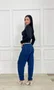 Calça Jeans Barrel Com Cinto Barra Tradicional 