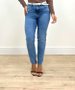 Calça Mom  Com Cinto E Barra Tradicional 