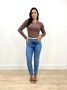 Calça Mom  Com Cinto E Barra Tradicional 