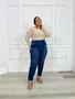Calça Mom Jeans Plus Com Barra Dobrada 