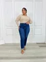 Calça Mom Jeans Plus Com Barra Dobrada 