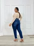 Calça Mom Jeans Plus Com Barra Dobrada 