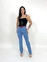 Calça Perna Reta Bolso Faca Com Cinto 