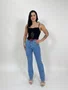 Calça Perna Reta Bolso Faca Com Cinto 