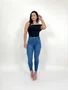 Calça Skinny Jeans Barra Dobrada E Cinto 