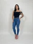 Calça Skinny Jeans Barra Dobrada E Cinto 