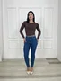 Calça Skinny Jeans C/ Elastano E Cinto  